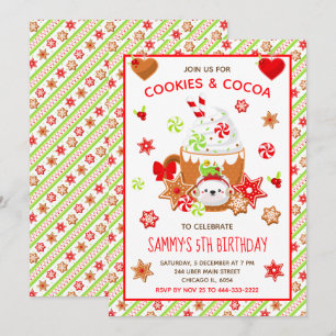 Convites Bolo de Aniversário Biscoitos de Natal e Cacau Ver