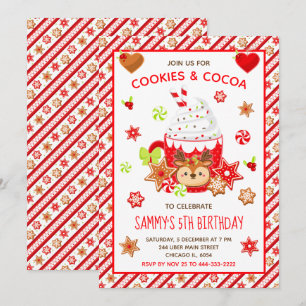 Convites Bolo de Aniversário Biscoitos de Natal e Cacau Ver