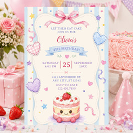 Convites Bolo de Aniversário Caprichoso Custom Colorido Fes