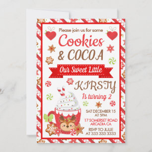 Convites Bolo de Aniversário com Biscoitos de Natal e Cacau