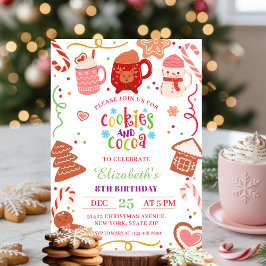 Convites Bolo de Aniversário com Biscoitos de Natal e Cacau
