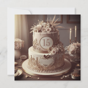 CONVITES BOLO DE ANIVERSÁRIO DE CASAMENTO EDITÁVEL REGAL