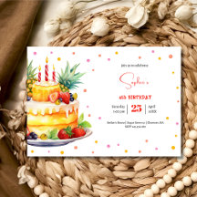 Bolo de aniversário de frutas