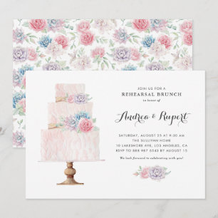 Convites Bolo de Bolo Cadeado Cor-de-Rosa