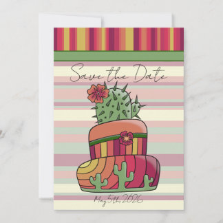 Convites Bolo de Casamento Cactus "Salve a Data"