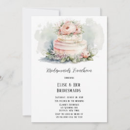 Convites Bolo de Casamento com Flores de Penas Almoço de Br