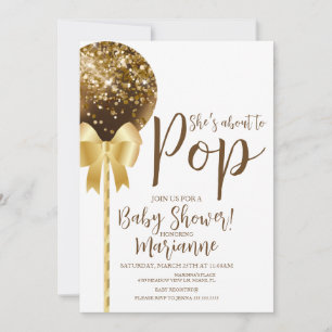 Convites Bolo de Chocolate em forma de Pop Pronto para Esto