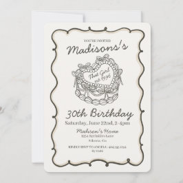 Convites Bolo de Coquetel Retro Cardíaco com Arco bege - An