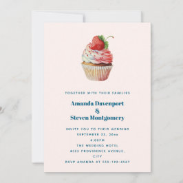 Convites Bolo de Morango Doce Sobremesa Casamento