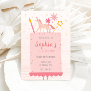 Convites Bolo de Nascimento do Unicórnio