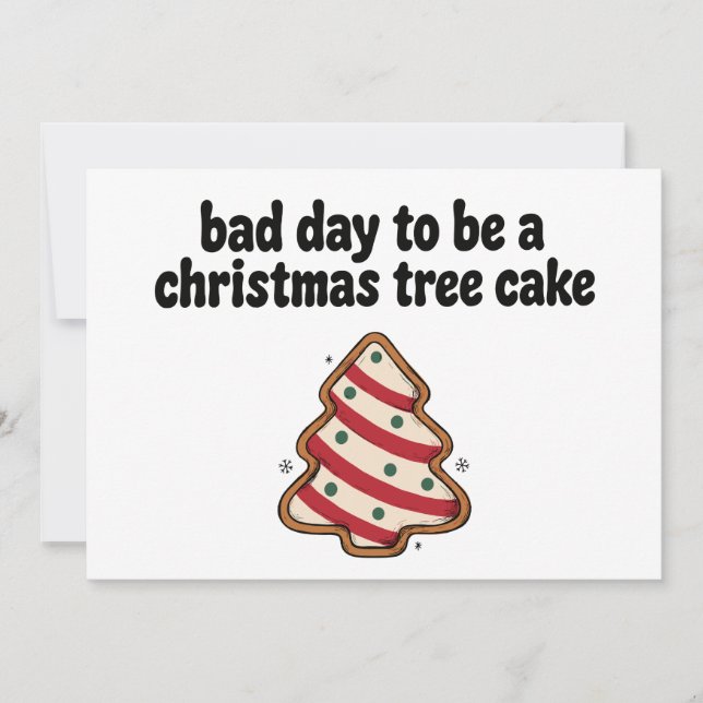 Convites Bolo de Natal em Forma de Árvore de Natal Biscoito (Frente)