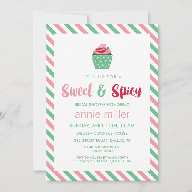 Convites Bolo de Pimenta | Chá de Panela Doce e Apimentado (Frente)