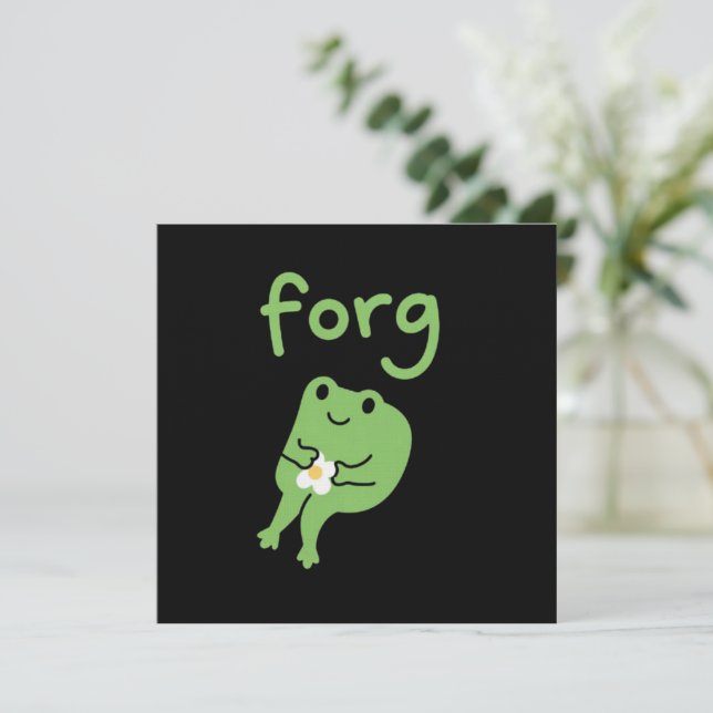 Convites Bolo de Sapo Kawaii Fofo Meme Estética Fofa Para  (Em pé/Frente)