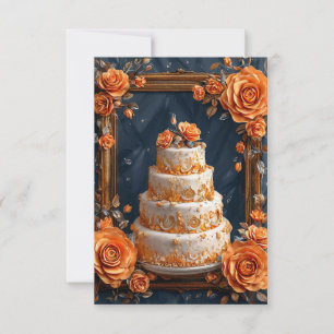 Convites Bolo de três andares decorado Celebração de Luxo �