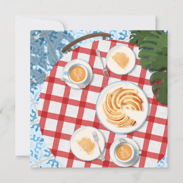 Convites Bolo e Café por Dois (Frente)