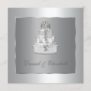 Convites Bolo Elegante Festa de Aniversário de 25 Anos de C