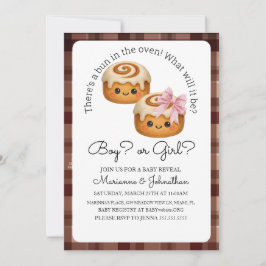 Convites Bolo Fofo No Forno Menino Menina Bebê Revelação