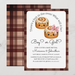 Convites Bolo Fofo No Forno Menino Menina Bebê Revelação