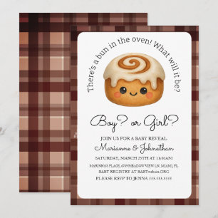 Convites Bolo Fofo no Forno Revelação do Bebê