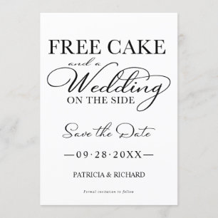 Convites Bolo Gratuito E Um Casamento Ao Lado Salvem A Data