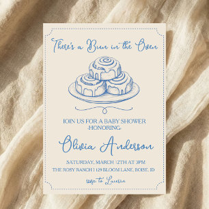 Convites Bolo no Forno Churrasco de Bebê Desenho à Mão