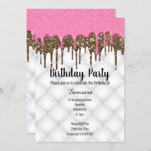 CONVITES BOLO TUFTADO DE CHOCOLATE DE TINTA TODA A OCASIÃO