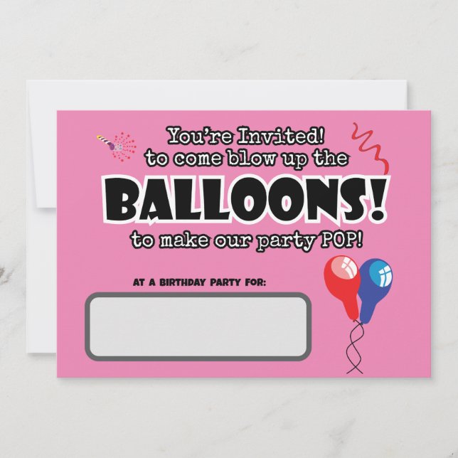 Convites BOLÔNIOS diversão bonitinha pronta para pop (Frente)