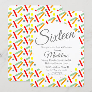 Convites Bolos De Sorvete Com Confeitos Bold Festa Sweet 16