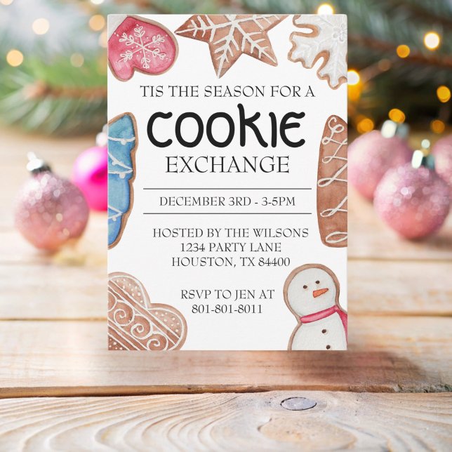 Convites Bolsa de Natal (Cookie Exchange Invitation)