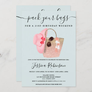 Convites Bolsa de praia aniversário da relâmpago azul de fi