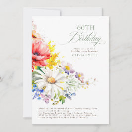 Convites Bolsa mensageifesta de aniversario elegante de flo