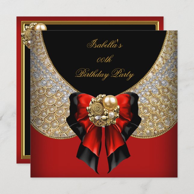 Convites Bolsa mensageifesta de aniversario elegante Dourad (Frente/Verso)