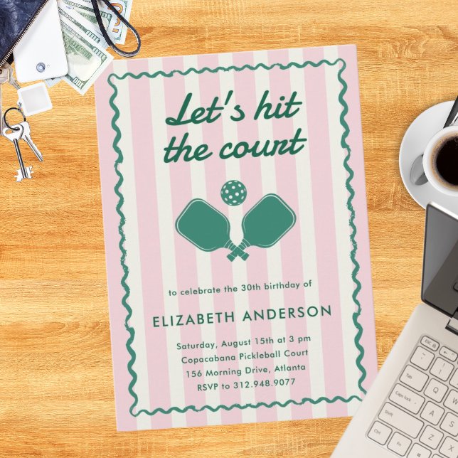 Convites Bolsa mensageifesta de aniversario elegante retror (Criador carregado)