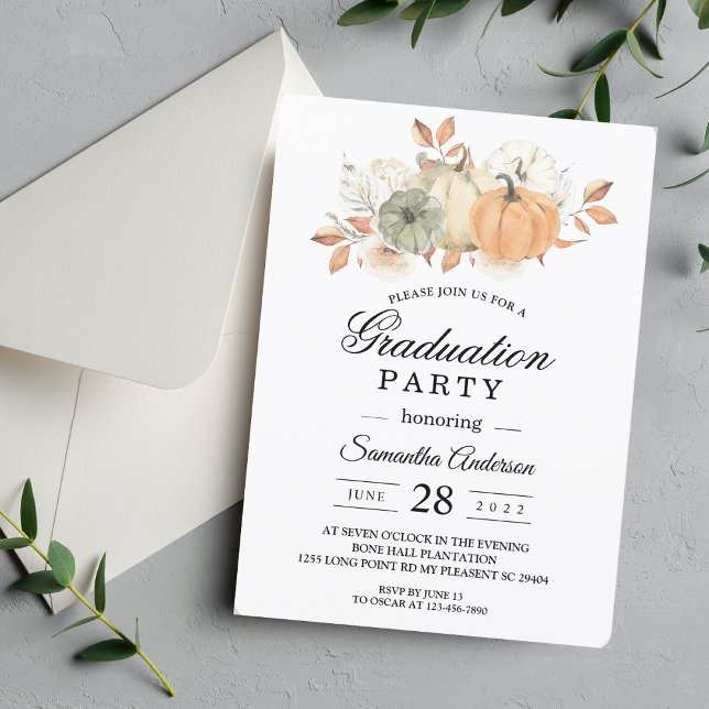 Convites Bombas e flores de aquarelas do outono (Criador carregado)