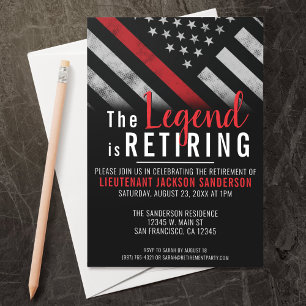 Convites Bombeiro Aposentadoria da Linha Vermelha
