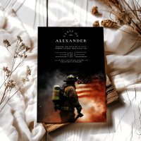 Bombeiro no Smoke American Flag Graduation