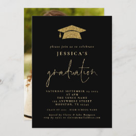 Convites boné de Formando Dourado para  de  de Graduação 20