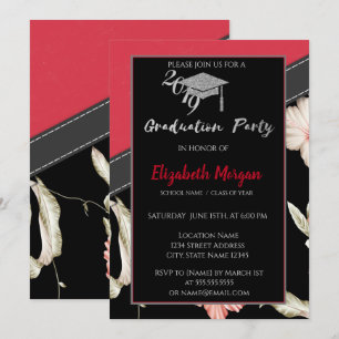 Convites Boné de formatura de Garras de Prata, Flores