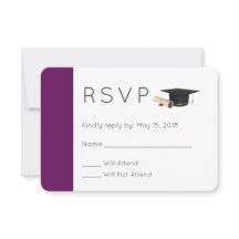 Boné de formatura e Diploma em RSVP Roxo