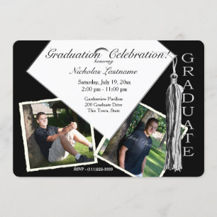 Convites Boné de formatura e equipe com fotos