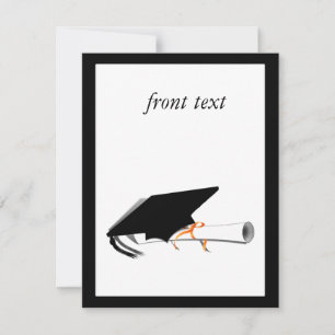 Convites Boné de formatura Inclinado com Diploma no Vazio