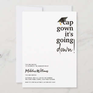 Convites Boné de palhaço, está descendo a graduação