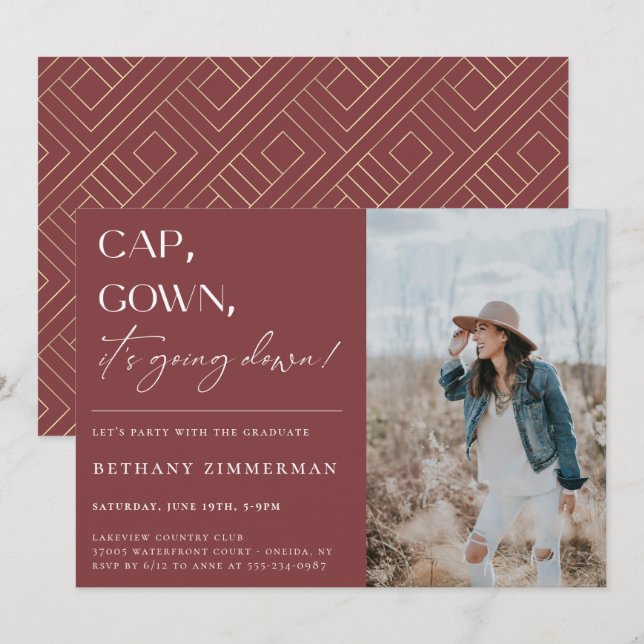 Convites Boné de palhaço que está caindo na Festa de format (Frente/Verso)