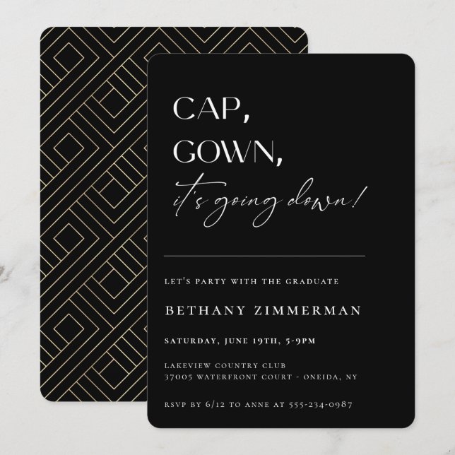 Convites Boné de palhaço que está caindo na Festa de format (Frente/Verso)