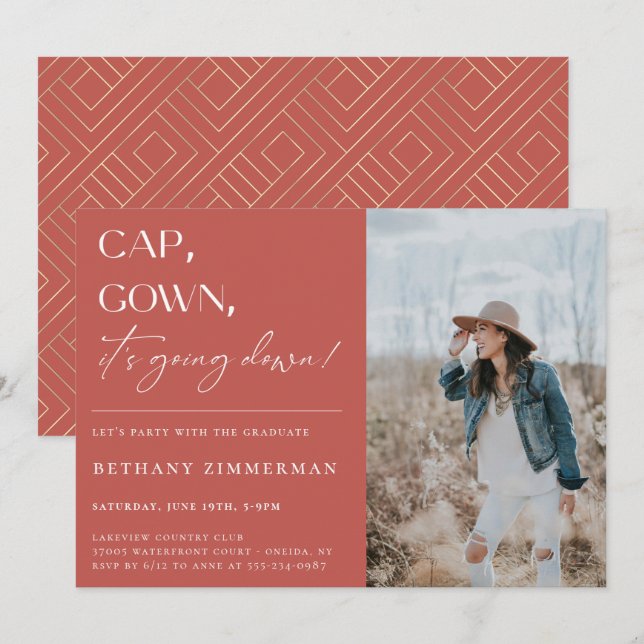 Convites Boné de palhaço que está caindo na Festa de format (Frente/Verso)