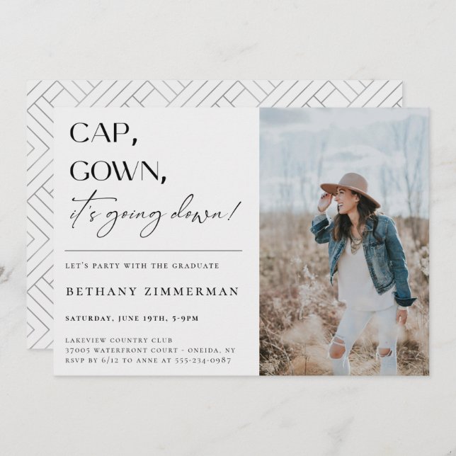 Convites Boné de palhaço que está caindo na Festa de format (Frente/Verso)