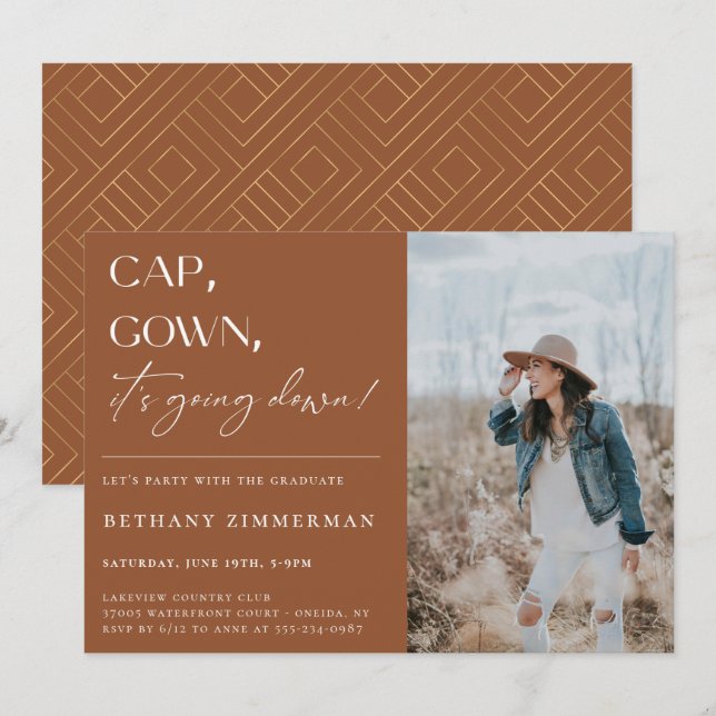 Convites Boné de palhaço que está caindo na Festa de format (Frente/Verso)