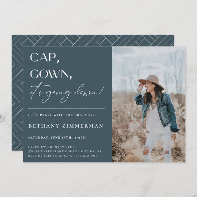 Convites Boné de palhaço que está caindo na Festa de format (Frente/Verso)