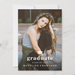 Convites Boné Simples com Graduação de Foto Tipo 2