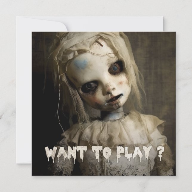 Convites Boneca assombrada (Frente)